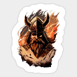 Dark Fire Viking Sticker